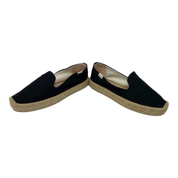 Soludos Women's Size 11 Smoking Slippers Slip On Espadrille Loafers Black New - Picture 5 of 8